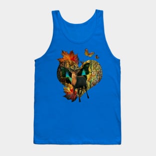 Deer and heart art print Tank Top